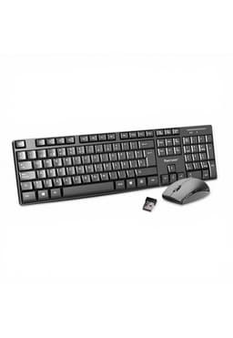 Kit Teclado y Mouse Inalambrico Tecmaster Multimedia 100512 Negro