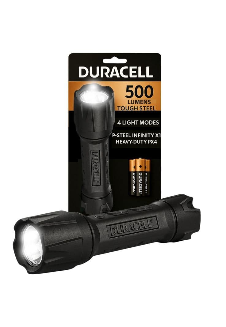 Linterna Duracell P-Steel Infinity X1 De 500 Lumenes Led Ipx4 Negro
