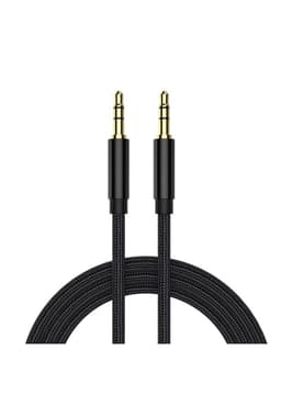 Cable De Audio Premium 1x1 Acordonado con Textil 1.8m HiFI Negro