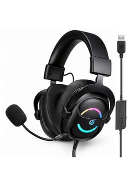 Audifonos Gamer USB HP DHE-8006 Audio 7.1 + Iluminacion RGB Negro