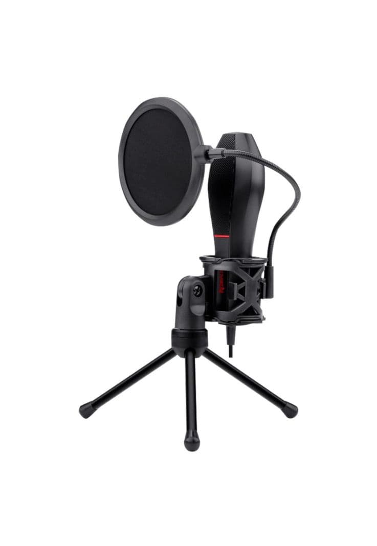 Microfono Gamer Redragon M200 Quasar Usb Condensador Estudio Negro