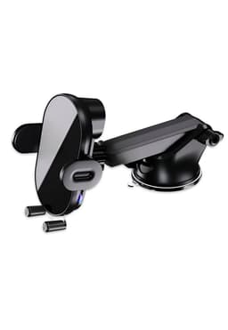 Soporte de Auto con Carga Inalambrica 15W Tecmaster TM200543 Negro