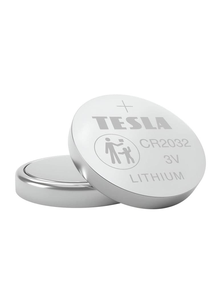 Pack de 5 Pilas CR2032 TESLA 3V Long Lifetime Gris