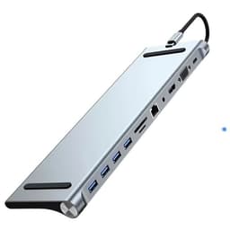 Adaptador Hub 11 En 1 Usb Tipo C Usb-c Hdmi Vga Usb Lan Sd