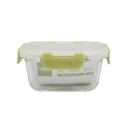 HERMETICO CUADRADO 520ML GLASS KEEP VERDE