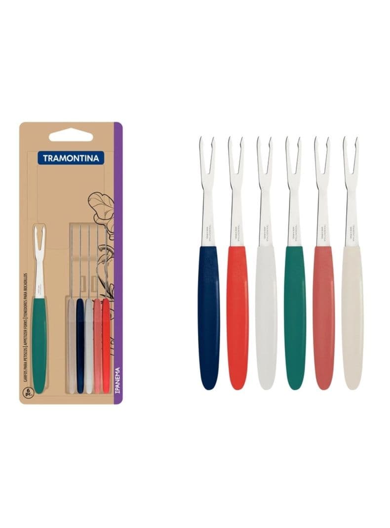 Juego De Tenedores Para Bocadillos Tramontina Pack 6 U