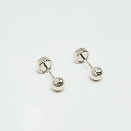 Aros Abridores Bolita de plata 3mm