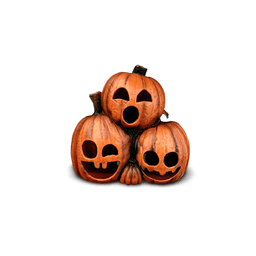 Triple Calabaza Con Luz Led 29x27cm Decoracion Halloween