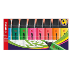 Pack 8 Destacadores Boss Colores Fluorescente Stabilo