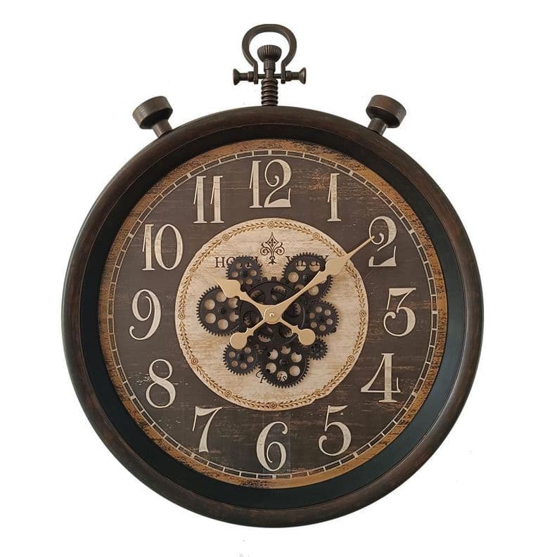 Reloj Mural Wood Con Movimiento Cafe