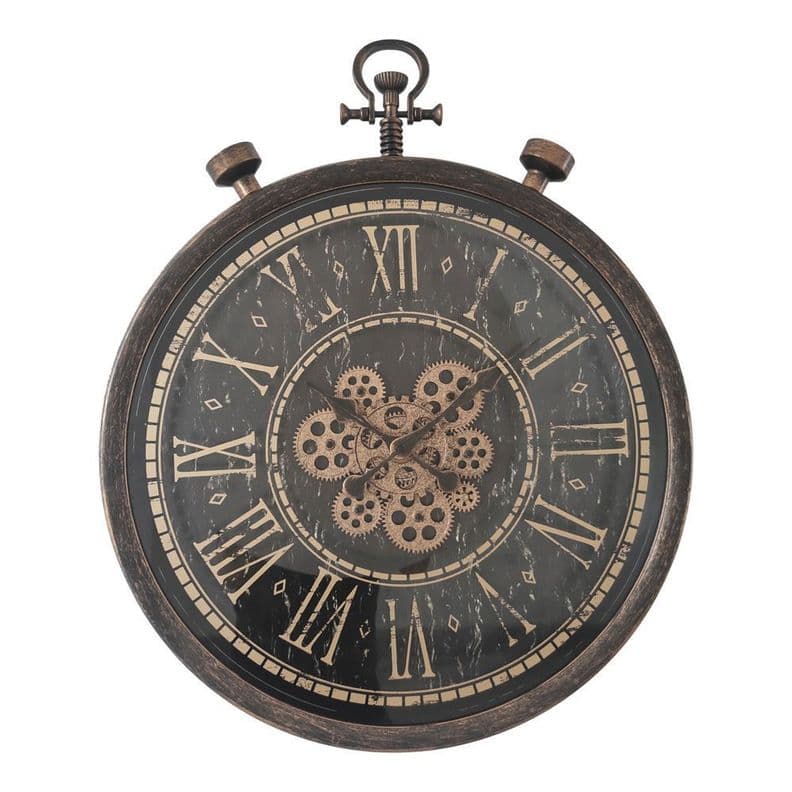 Reloj Mural Romano Con Movimiento Cafe