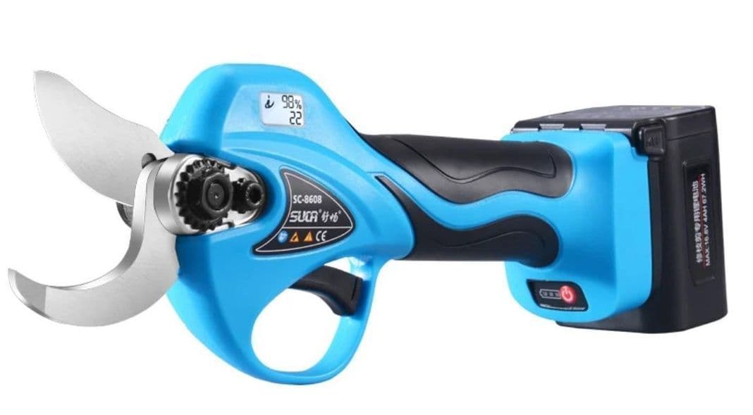Tijera De Poda Inalambrica Hasta 32mm, 2 Baterias, Certificacion SEC Azul