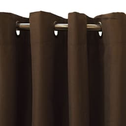 Cortina confeccionada Lino blackout "Malaga" Cafe 0