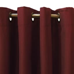 Cortina confeccionada Lino blackout "Malaga" Rojo 0