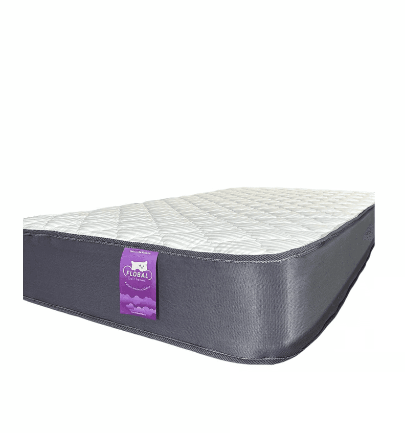 Colchon 1,5 Plazas Simple Resorte 105x190x23cm Flobal