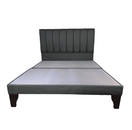 Cama 2 Plazas Franjas Incluye Base y Respaldo Marengo Flobal