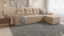 Seccional Modular Bruselas 4.1 Felpa Beige
