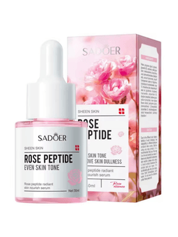 Serum Facial Sadoer Rose Peptide Concentrado Iluminador y Unificador de Tono 30ml Rosado