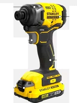 Kit Atornillador De Impacto V20 Fatmax Stanley Sbi810d2k-b2 Amarillo 1 Kg