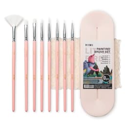 HIMI SET DE 8 PINCELES MULTIFORMA ROSADO