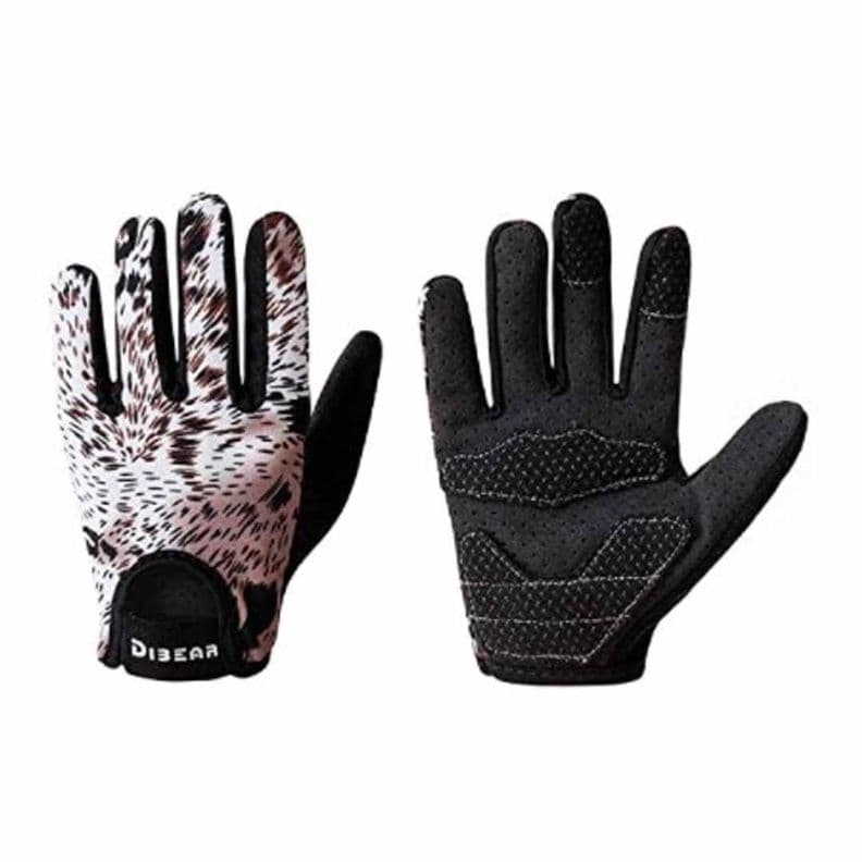 Guante Kids De Leopardo Mcycle Cafe Oscuro S