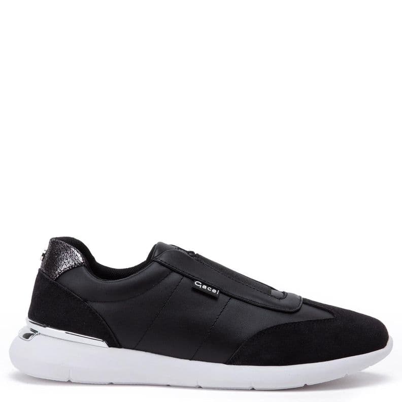 Zapatilla de cuero mujer Gacel negro Steffy CL 35 | UK 3.5 | 22.5 CM