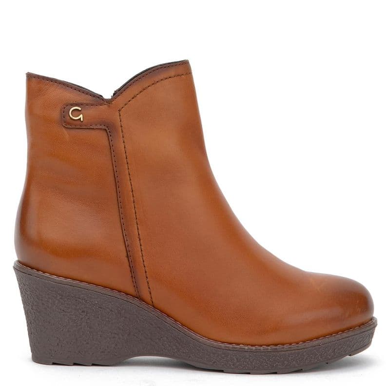 Botin de cuero mujer Gacel tostado Leda Cafe CL 37 | UK 5 | 23.8 CM