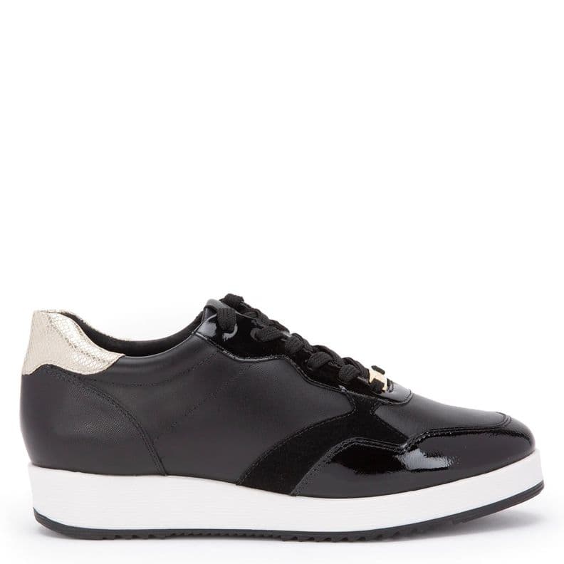 Zapatilla de cuero mujer Gacel negro Aria CL 34 | UK 2.5 | 21.8 CM