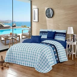 CUBRECAMA DE VERANO PLAZA Y MEDIA (180x230cm) A21 Azul