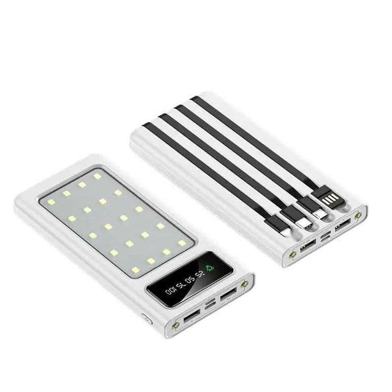 Power Bank 20000 mAh Carga Rapida Luces para Camping Multifuncional