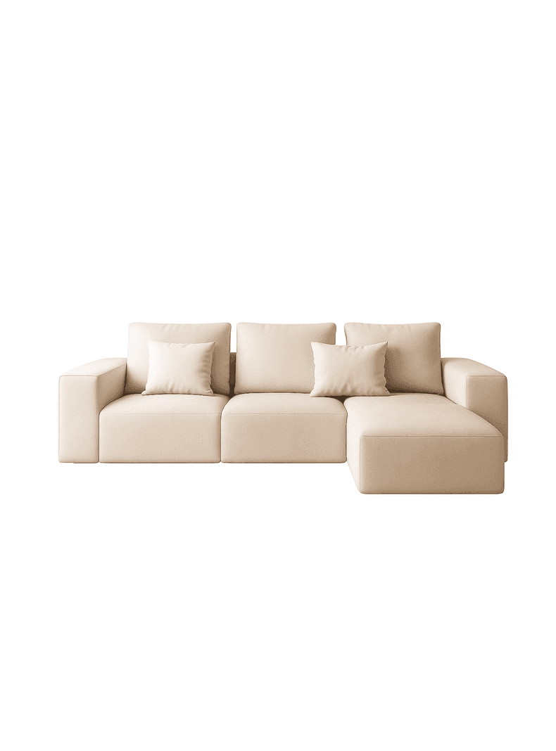 Seccional Modular Nantes Felpa Beige