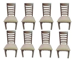 Pack 8 sillas Nemesis Koliat nogal tapiz beige