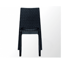 Silla Diamante Reyplast Duradera Para Interior Y Exterior Negro