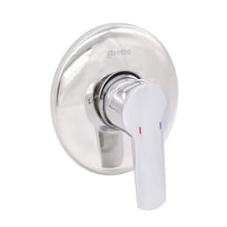 Monomando Llave Ducha Empotrado Modelo Arezzo Stretto Plateado Metalico