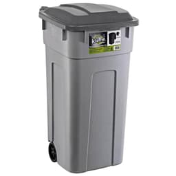 Basurero Papelero Contenedor 93l Con Tapa Gris