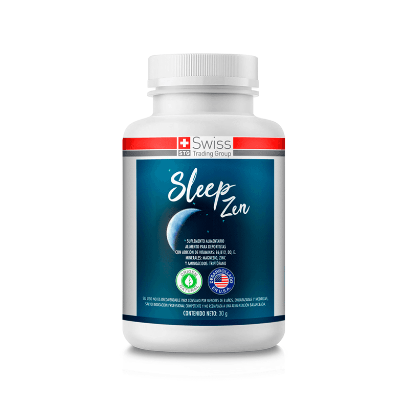Sleep Zen 60 Capsulas Naturales Contra el Insomnio 1 Mes Blanco