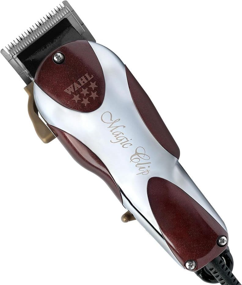 WAHL MAQUINA CORTE PELO MAGIC CLIP PROFESIONAL BARBERIA ORIG PLATA/ROJO Acero
