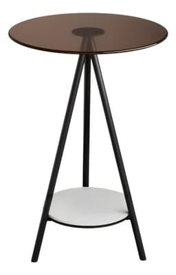 Mesa Redonda 2 Niveles Vidrio Templado Decorativa Jhn