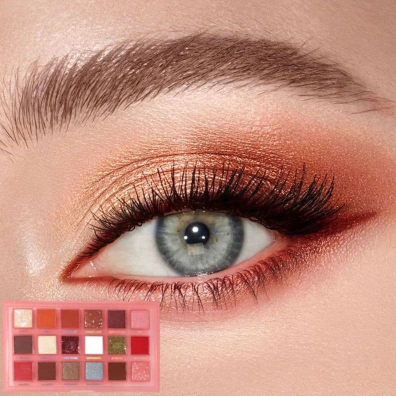 Paleta Sombras 18 Colores Alta Pigmentacion Profesional ALJ Blanco