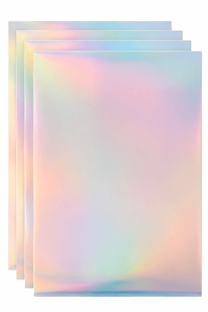 Vinil Imprimible Inkjet Color Plata Tamano Carta 10pz Cricut Plateado
