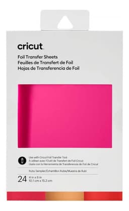 Laminas Ruby De 24 Hojas Rosa Liso Cricut Rosado