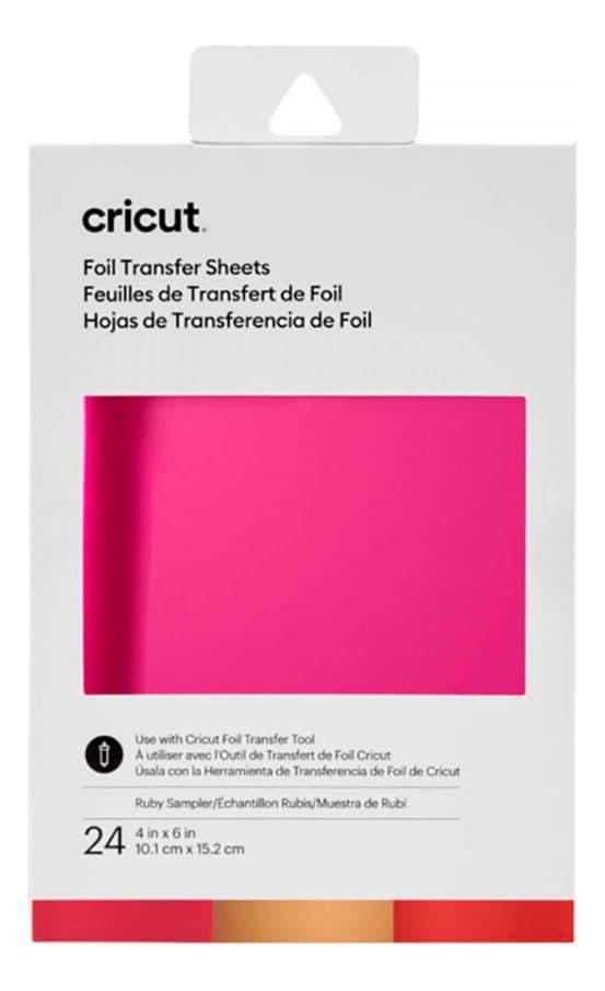 Laminas Ruby De 24 Hojas Rosa Liso Cricut Rosado