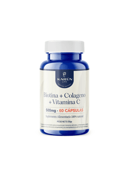 Biotina + Colageno Hidrolizado + Vitamina C 500mg 60 Cap Karun Life