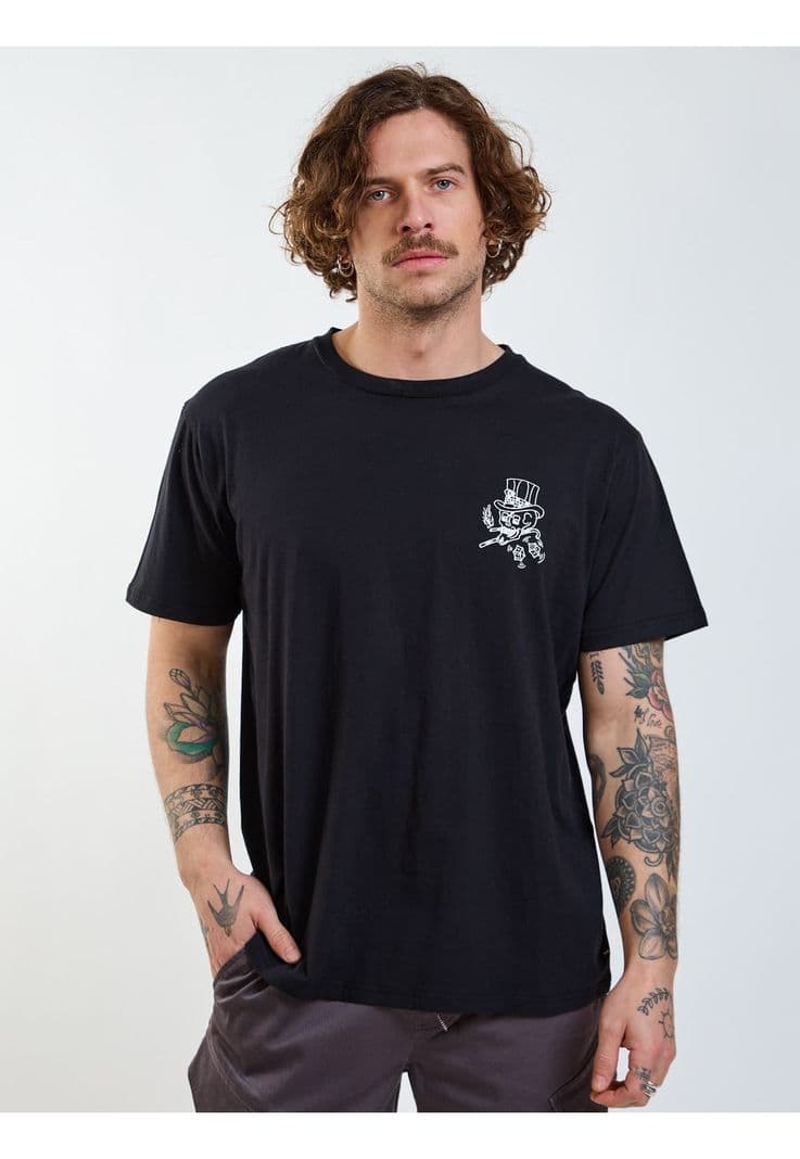 Polera MC Rip Tide Negro Hombre Volcom M