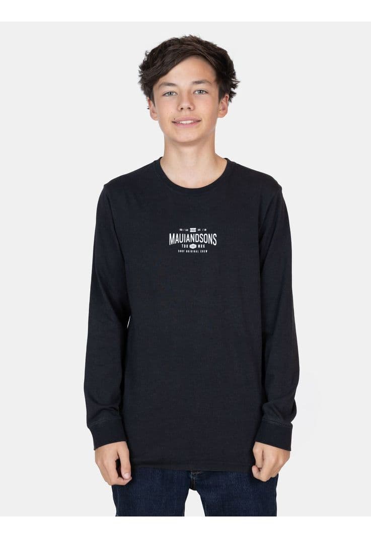 Polera ML Active Negro Infantil Maui And Sons 14