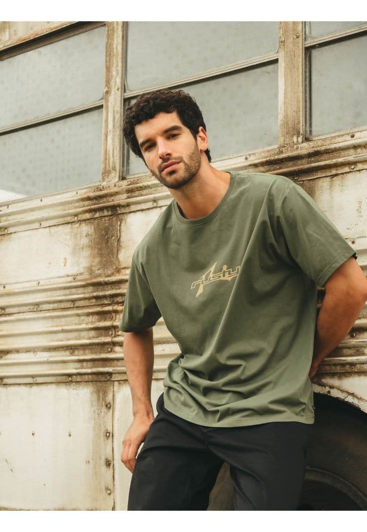Polera MC Halftone Verde Hombre Rusty XL