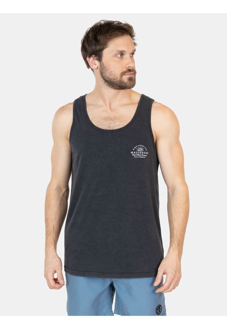 Polera UVP Coral Flow Negro Hombre Maui And Sons S