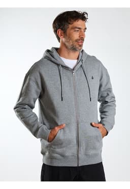 Poleron FZ Obsidian Negro Hombre Volcom Gris XL