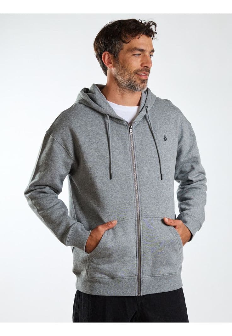 Poleron FZ Obsidian Negro Hombre Volcom Gris L