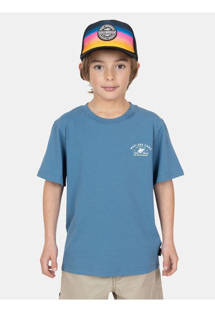 Pack Polera Jockey Salitre Azul Infantil Maui And Sons 4